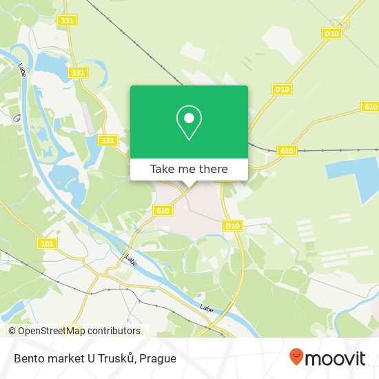 Bento market U Trusků map