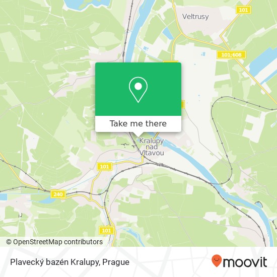 Plavecký bazén Kralupy map