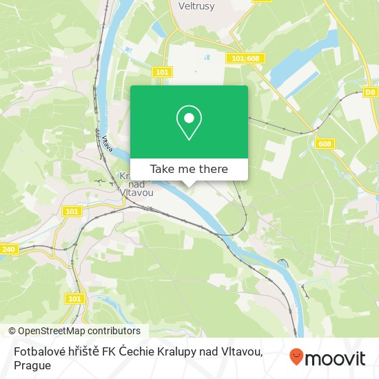 Fotbalové hřiště FK Čechie Kralupy nad Vltavou map