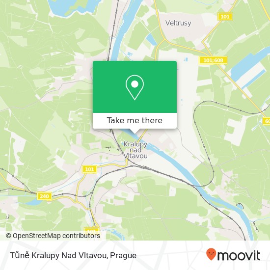 Карта Tůně Kralupy Nad Vltavou