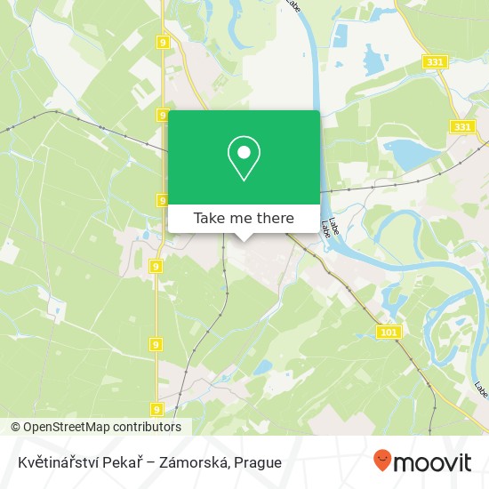 Květinářství Pekař – Zámorská map