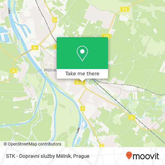 STK - Dopravní služby Mělník map