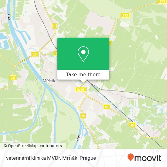 veterinární klinika MVDr.  Mrňák map