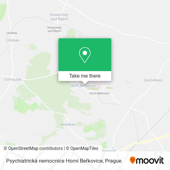Psychiatrická nemocnice Horní Beřkovice map