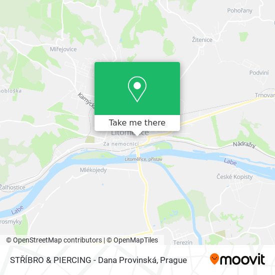 STŘÍBRO & PIERCING - Dana Provinská map