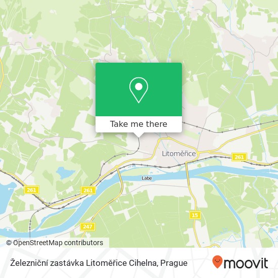 Železniční zastávka Litoměřice Cihelna map