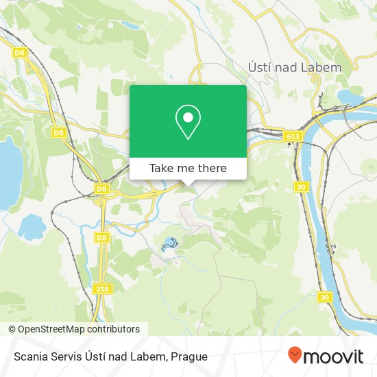 Scania Servis Ústí nad Labem map