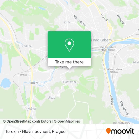 Terezín - Hlavní pevnost map