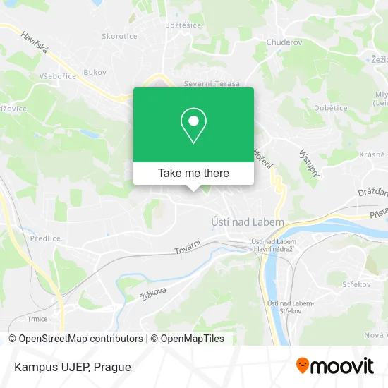 Карта Kampus UJEP