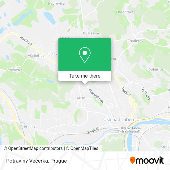 Карта Potraviny Večerka