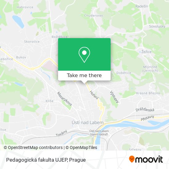 Pedagogická fakulta UJEP map