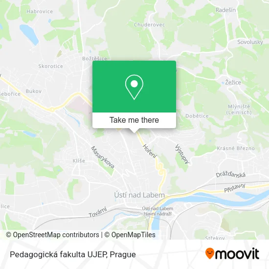 Карта Pedagogická fakulta UJEP