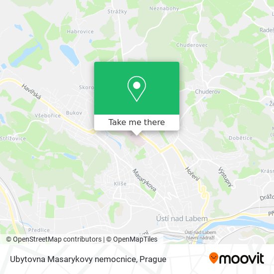 Ubytovna Masarykovy nemocnice map