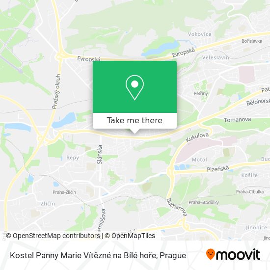 Kostel Panny Marie Vítězné na Bílé hoře map