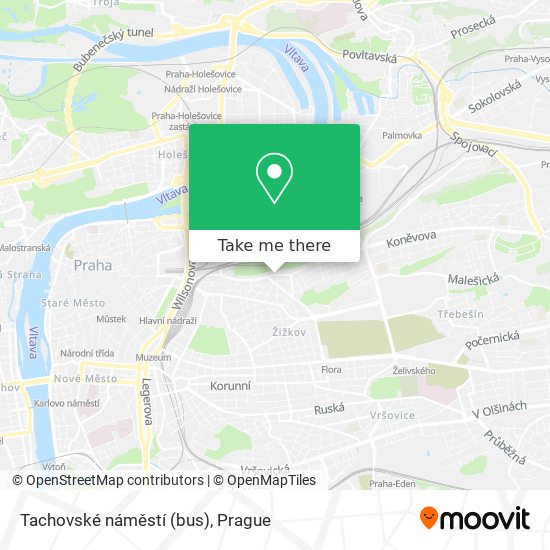 Карта Tachovské náměstí (bus)