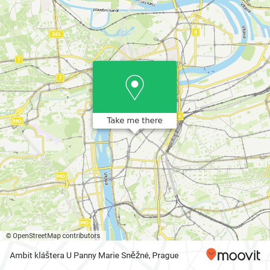 Ambit kláštera U Panny Marie Sněžné map