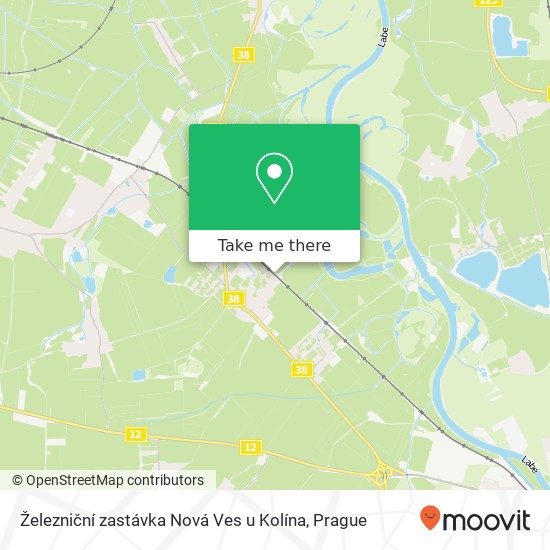 Železniční zastávka Nová Ves u Kolína map