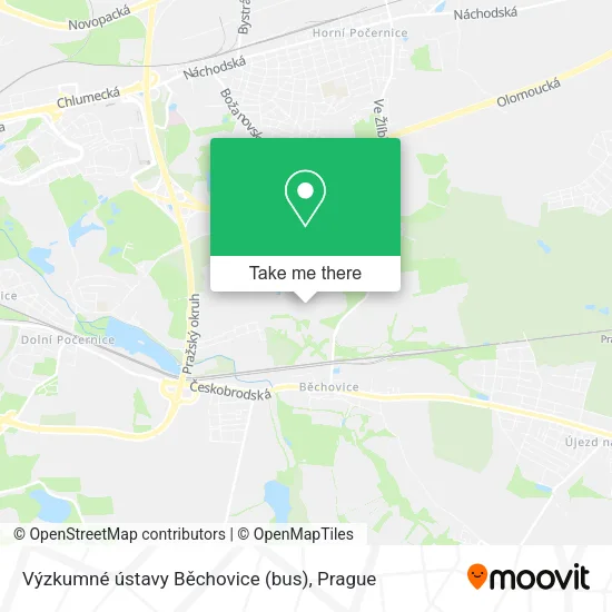 Výzkumné ústavy Běchovice (bus) map