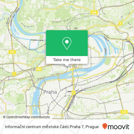 Informační centrum městské části Praha 7 map