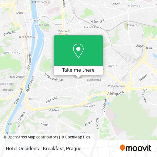 Hotel Occidental Breakfast map