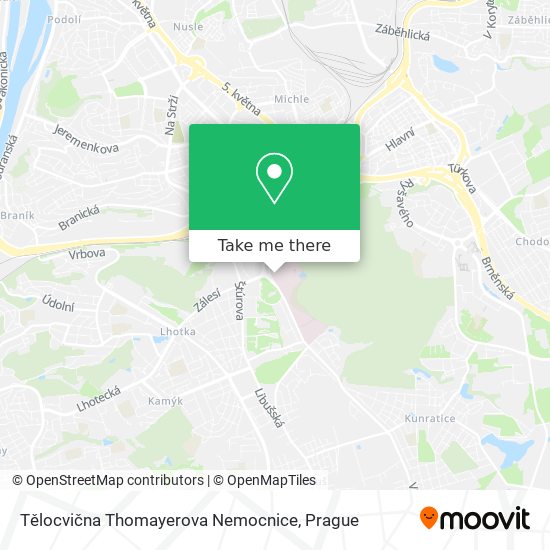 Tělocvična Thomayerova Nemocnice map