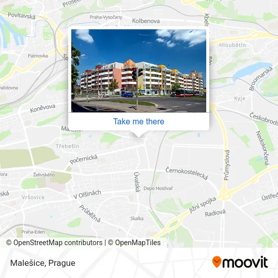 Карта Malešice