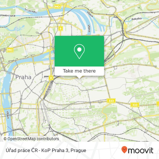 Úřad práce ČR - KoP Praha 3 map