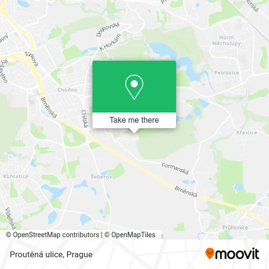 Карта Proutěná ulice