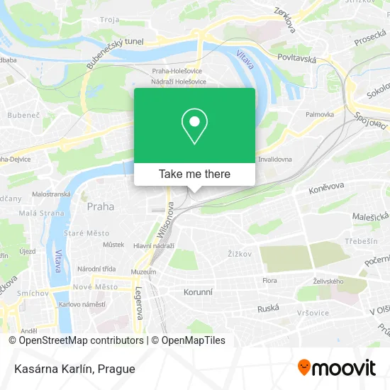 Карта Kasárna Karlín
