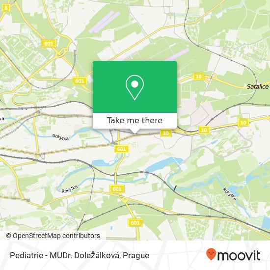 Pediatrie - MUDr. Doležálková map