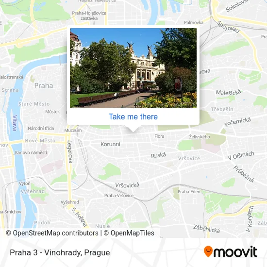 Карта Praha 3 - Vinohrady