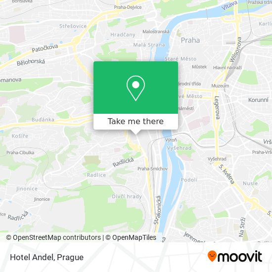 Hotel Andel map