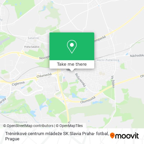 Tréninkové centrum mládeže SK Slavia Praha- fotbal map