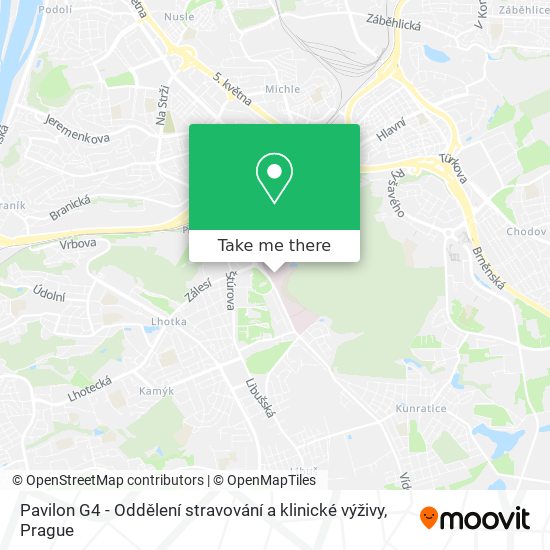 Pavilon G4 - Oddělení stravování a klinické výživy map