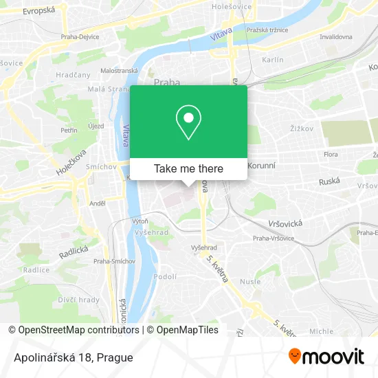 Карта Apolinářská 18