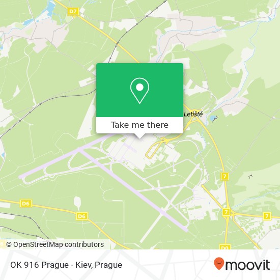 OK 916 Prague - Kiev map