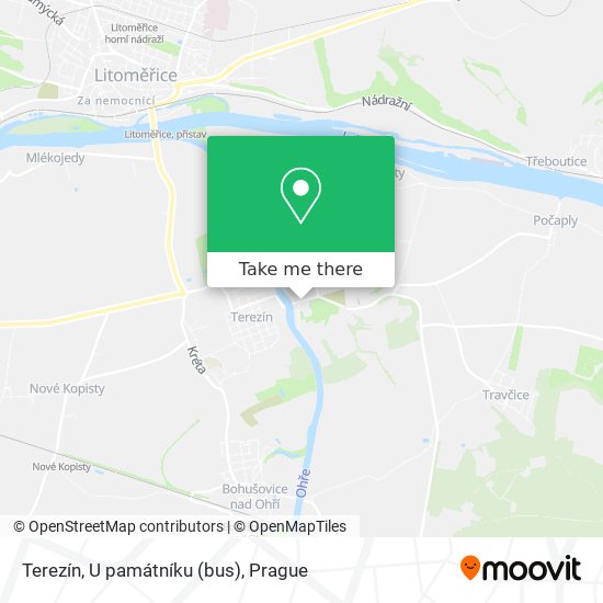 Terezín, U památníku (bus) map