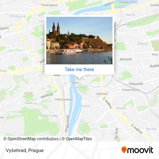 Карта Vyšehrad