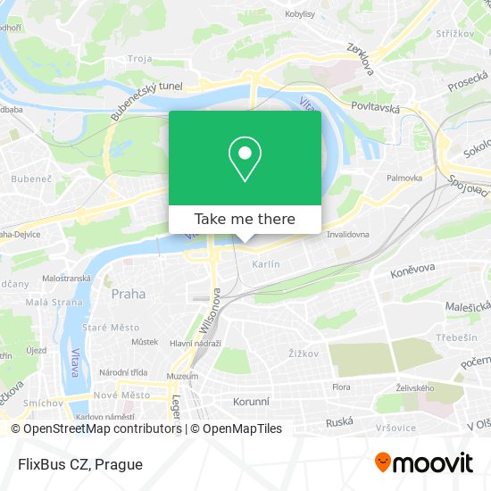 FlixBus CZ map