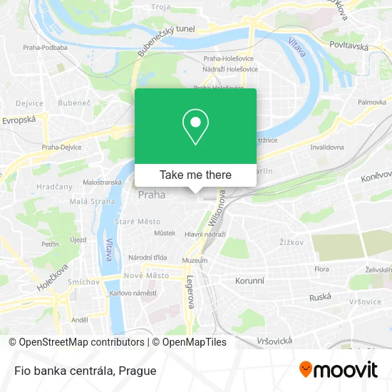 Fio banka centrála map