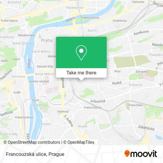 Карта Francouzská ulice
