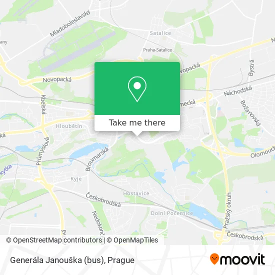 Карта Generála Janouška (bus)