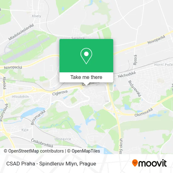 Карта CSAD Praha - Spindleruv Mlyn