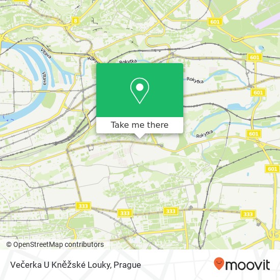 Večerka U Kněžské Louky map