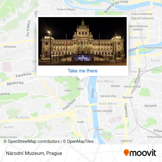 Карта Národní Muzeum