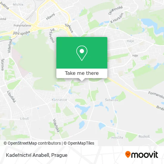 Карта Kadeřnictví Anabell