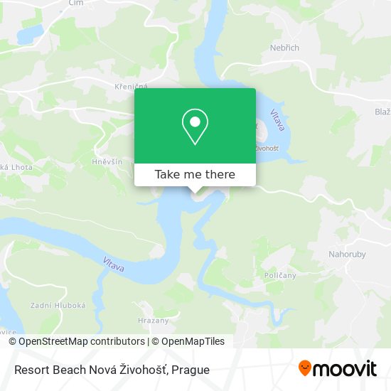 Resort Beach Nová Živohošť map