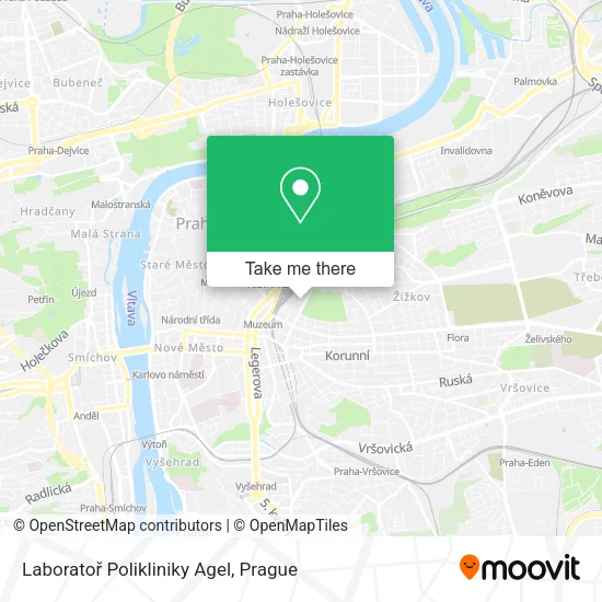 Laboratoř Polikliniky Agel map