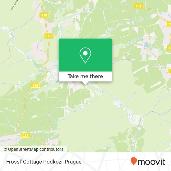 Frössl' Cottage Podkozí map