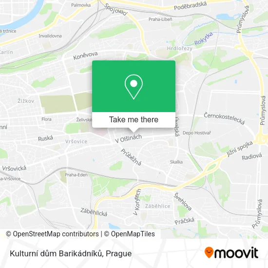 Kulturní dům Barikádníků map